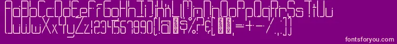 Fonte GraytypeRegular – fontes rosa em um fundo violeta