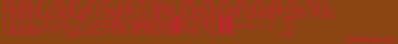 GraytypeRegular Font – Red Fonts on Brown Background