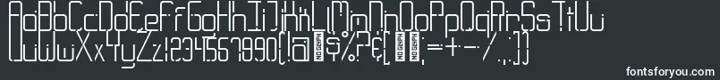 GraytypeRegular-fontti – valkoiset fontit mustalla taustalla