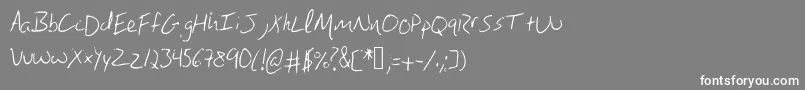 フォントBrandonshandwriting – 灰色の背景に白い文字