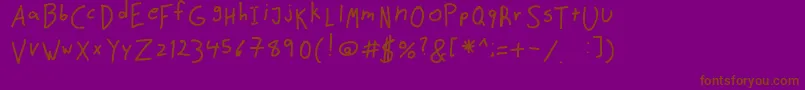 fuente Matofont01 – Fuentes Marrones Sobre Fondo Morado