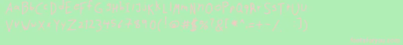 Matofont01 Font – Pink Fonts on Green Background