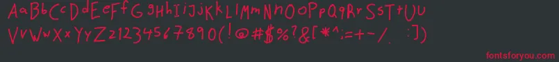 Matofont01 Font – Red Fonts on Black Background