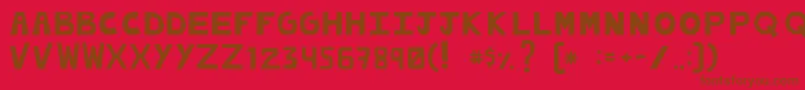 Cachetona Font – Brown Fonts on Red Background