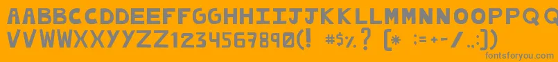 フォントCachetona – オレンジの背景に灰色の文字