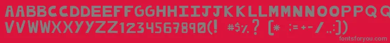 フォントCachetona – 赤い背景に灰色の文字