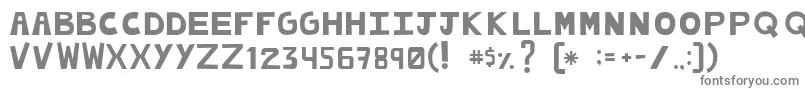 フォントCachetona – 白い背景に灰色の文字