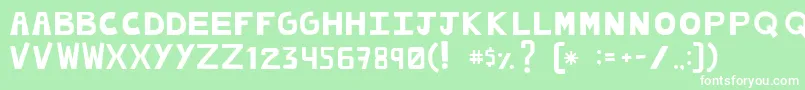 Cachetona Font – White Fonts on Green Background