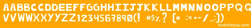 フォントCachetona – オレンジの背景に白い文字