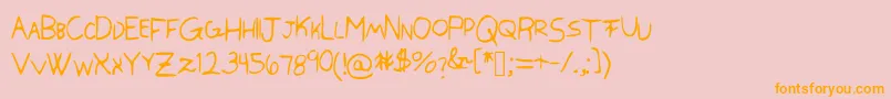 Swaggercapitals Font – Orange Fonts on Pink Background