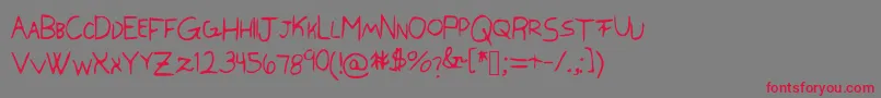 Swaggercapitals Font – Red Fonts on Gray Background