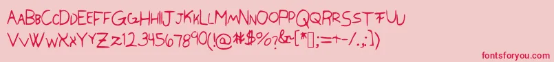 Swaggercapitals Font – Red Fonts on Pink Background