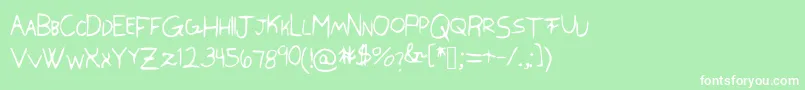 Swaggercapitals Font – White Fonts on Green Background