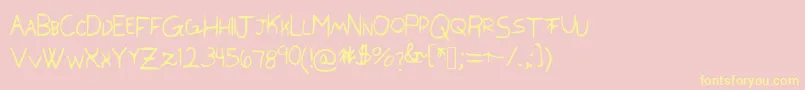 Swaggercapitals Font – Yellow Fonts on Pink Background