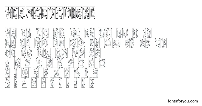Schriftart ALancetcmikbl – Alphabet, Zahlen, spezielle Symbole