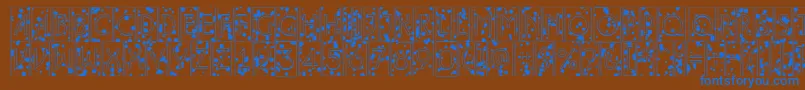 ALancetcmikbl Font – Blue Fonts on Brown Background