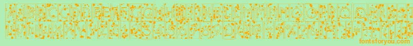 ALancetcmikbl Font – Orange Fonts on Green Background