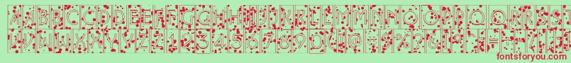 ALancetcmikbl Font – Red Fonts on Green Background