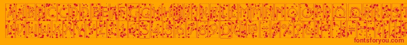 ALancetcmikbl Font – Red Fonts on Orange Background