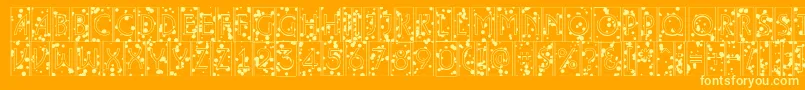 ALancetcmikbl Font – Yellow Fonts on Orange Background