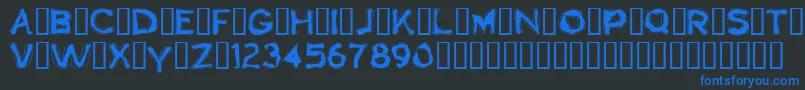 フォントBoogaloo1.0 – 黒い背景に青い文字