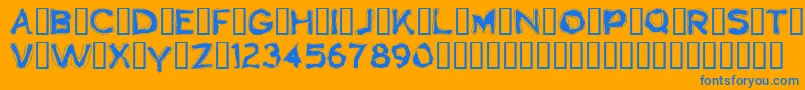 Boogaloo1.0 Font – Blue Fonts on Orange Background