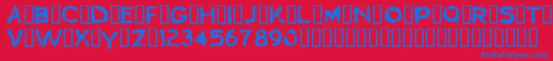 Boogaloo1.0 Font – Blue Fonts on Red Background