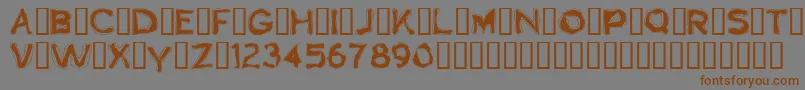 Boogaloo1.0 Font – Brown Fonts on Gray Background