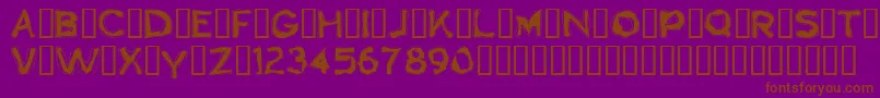 Boogaloo1.0 Font – Brown Fonts on Purple Background