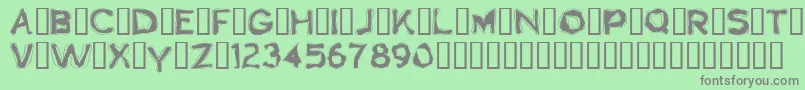 Boogaloo1.0 Font – Gray Fonts on Green Background