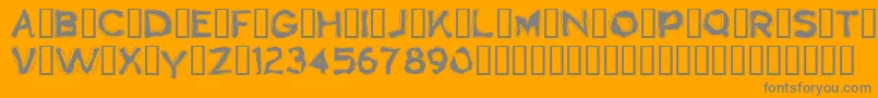 フォントBoogaloo1.0 – オレンジの背景に灰色の文字