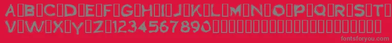 フォントBoogaloo1.0 – 赤い背景に灰色の文字