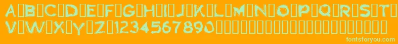 Boogaloo1.0 Font – Green Fonts on Orange Background