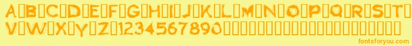 Boogaloo1.0 Font – Orange Fonts on Yellow Background