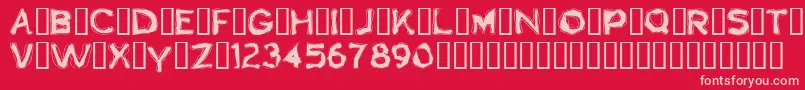 Boogaloo1.0 Font – Pink Fonts on Red Background