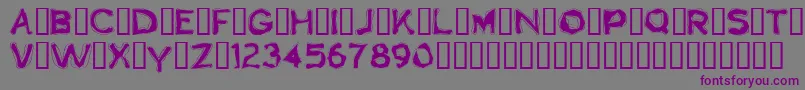 Boogaloo1.0-Schriftart – Violette Schriften auf grauem Hintergrund