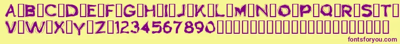 Boogaloo1.0 Font – Purple Fonts on Yellow Background