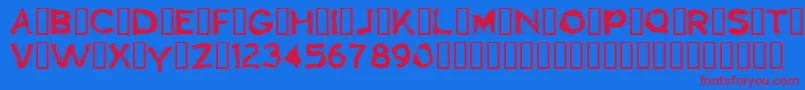 Boogaloo1.0 Font – Red Fonts on Blue Background