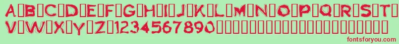 Boogaloo1.0 Font – Red Fonts on Green Background