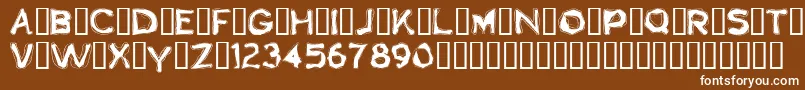 Boogaloo1.0 Font – White Fonts on Brown Background