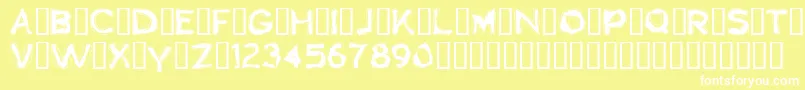 Boogaloo1.0 Font – White Fonts on Yellow Background