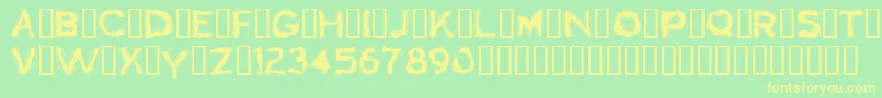 Boogaloo1.0 Font – Yellow Fonts on Green Background