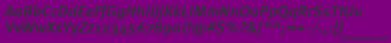 MetaproMediumitalic Font – Black Fonts on Purple Background