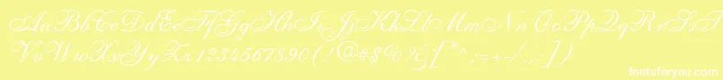 fuente ShelleyLtAllegroScript – Fuentes Blancas Sobre Fondo Amarillo