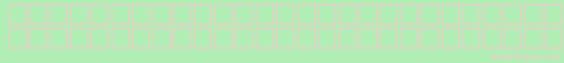 HeshamFostatNormalTraditional-fontti – vaaleanpunaiset fontit vihreällä taustalla