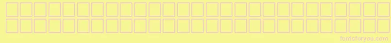 HeshamFostatNormalTraditional-fontti – vaaleanpunaiset fontit keltaisella taustalla