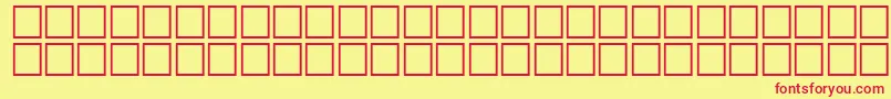 HeshamFostatNormalTraditional-fontti – punaiset fontit keltaisella taustalla