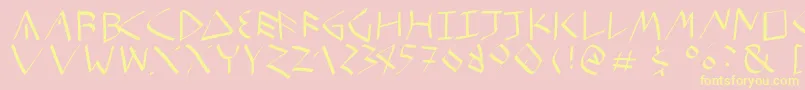 Etruskrough Font – Yellow Fonts on Pink Background