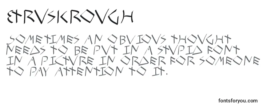 Обзор шрифта Etruskrough