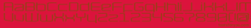 RavepartyWide Font – Brown Fonts on Red Background